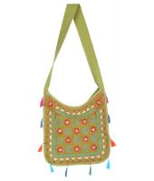 Rajrang Green Cotton Sling Bag