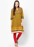 Shree Yellow Printed Kurta