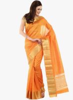 Sudarshan Silk Orange Embellished Saree