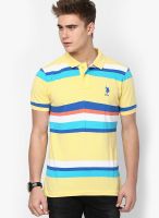 U.S. Polo Assn. Yellow Striped Polo T-Shirts