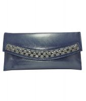 Women Trendz Blue Traditional Clutch With Diamond and Kundan Work Women Trendz Blue Traditional Clutch With Diamond and Kundan Work
