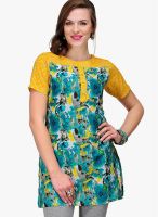 Yepme Green Printed Kurtis