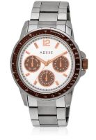Adexe 003913A-3 Brown/Silver Analog Watch