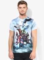 Avengers Blue Printed Round Neck T-Shirt