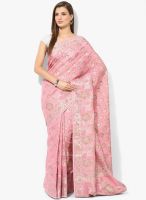 Bunkar Pink Embellished Saree