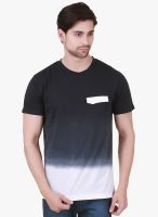Cherymoya Black Solid Round Neck T-Shirt