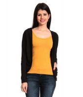 Concepts Black Cotton Lycra Shrugs