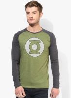 DC Comics Green Printed Round Neck T-Shirt