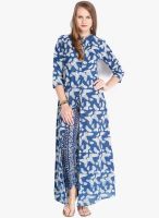 Folklore Blue Printed Kurtas