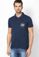 Jack & Jones Blue Polo Neck T Shirt