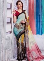 Khushali Fashion Blue Solid Dress Material