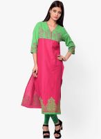 Kurti'S Green Printed Kurtis