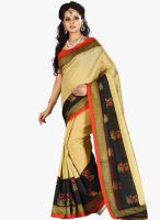 Lookslady Beige Printed Saree