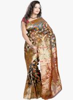Lookslady Golden Printed Saree