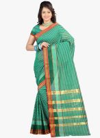 Lookslady Green Solid Saree