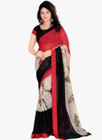 Lookslady Red Printed Saree