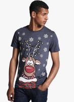 Next Navy Reindeer T-Shirt