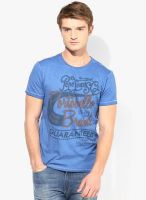 Pepe Jeans Blue Printed Round Neck T-Shirt