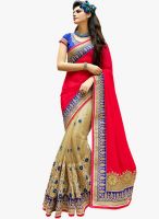 Roop Kashish Beige Embroidered Saree