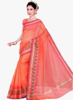 Roop Kashish Orange Solid Saree