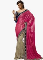 Roop Kashish Pink Embroidered Saree