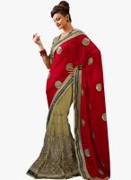 Roop Kashish Red Embroidered Saree