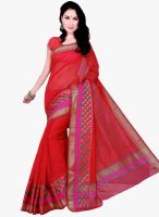 Roop Kashish Red Solid Saree