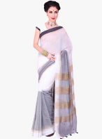 Roop Kashish White Checked Saree