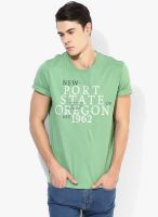 Tom Tailor Green Round Neck T-Shirt