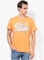 Tom Tailor Orange Round Neck T-Shirt