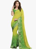 Triveni Sarees Green Embellished Saree