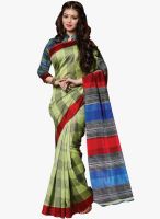 Triveni Sarees Green Printed Saree