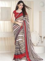 Triveni Sarees Grey Printed Saree