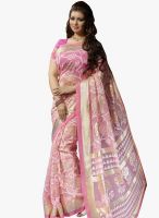 Triveni Sarees Pink Printed Saree