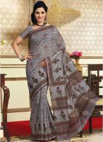 Triveni Sarees Printed Grey Saree