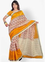 Triveni Sarees Yellow Printed Saree