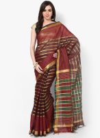 Urban Vastra Cotton Brown Saree