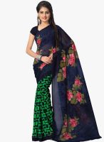 Vaamsi Blue Printed Saree