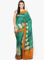 Vaishali Green Printed Silk Blend Saree