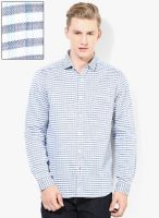 Code by Lifestyle Blue Slim Fit Casual Shirt