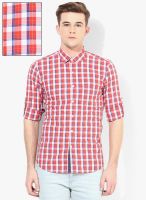 Code by Lifestyle Red Slim Fit Casual Shirt