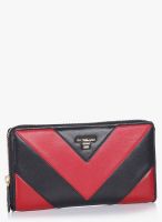 Da Milano Black/Coral Red Leather Wallet