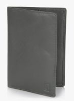 Da Milano Grey Leather Passport Case Wallet