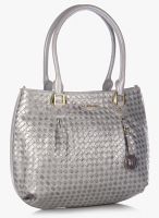 Da Milano Silver Leather Handbag