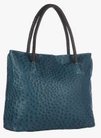 Dice Blue Polyurethane (Pu) Handbag
