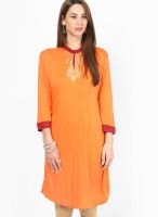 Entropy Orange Kurta