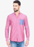 Globus Pink Solid Regular Fit Casual Shirt