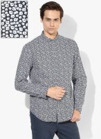 Jack & Jones Black Printed Slim Fit Casual Shirt