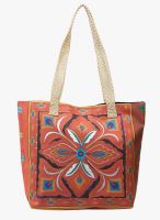 The House of tara Multicoloured Cotton Canvas Handbag