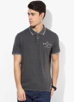 Tom Tailor Grey Solid Polo T-Shirt